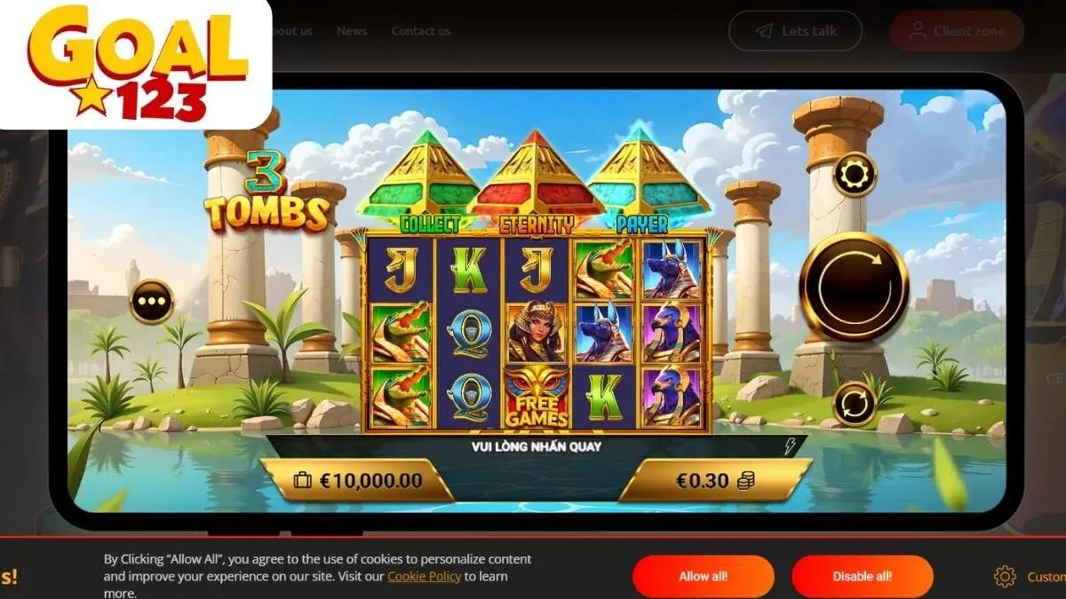 Review 3 Tombs (Amigo Gaming): Khám Phá Bí Ẩn Ốc Đảo Sông Nile Tại Goal123
